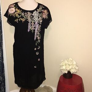 Sundance Floral Embroidered Shift Dress
